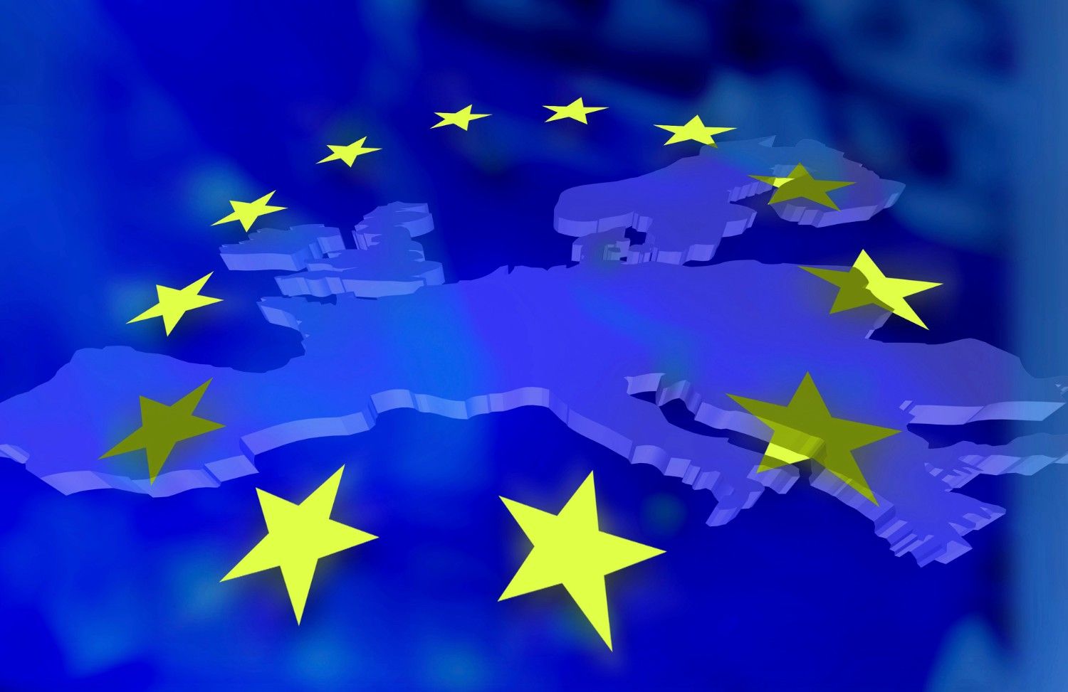 European flag with EU stars around it. Europe gambling market